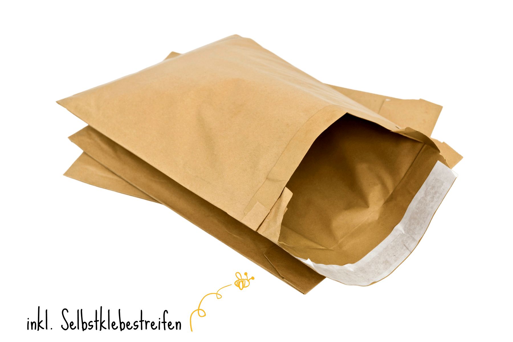 Versandtasche gepolstert mit Selbstklebestreifen