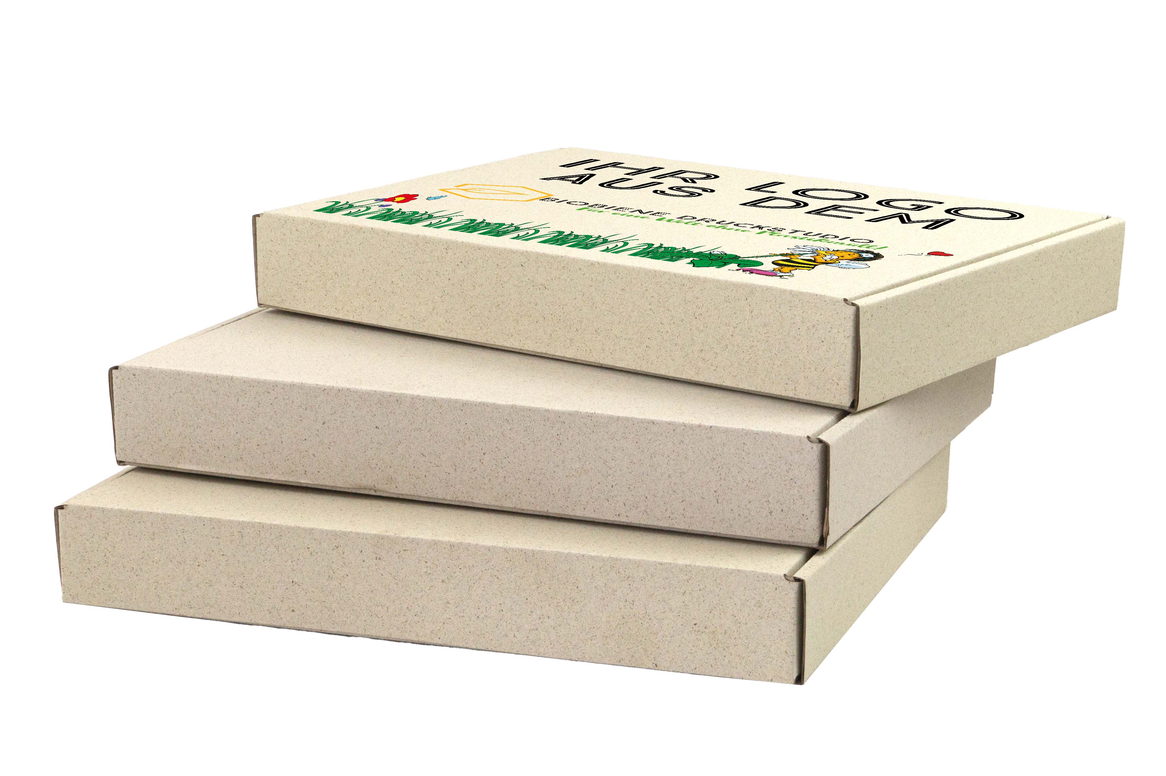 DIN B4 Maxbrief Graskartons von Biobiene mit Druck