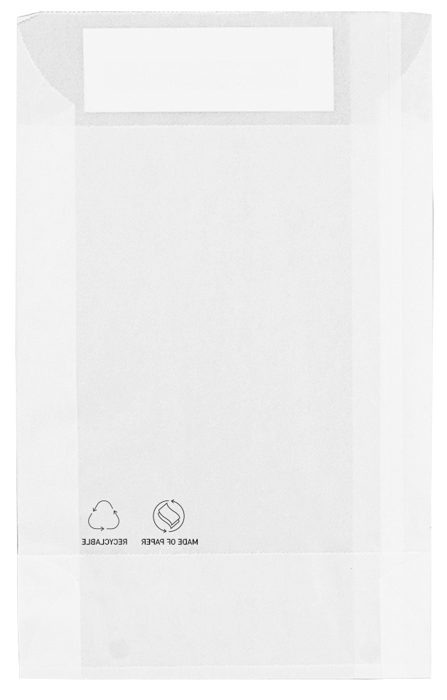 Papier 'Polybeutel' mit den Maßen 150x200x40mm