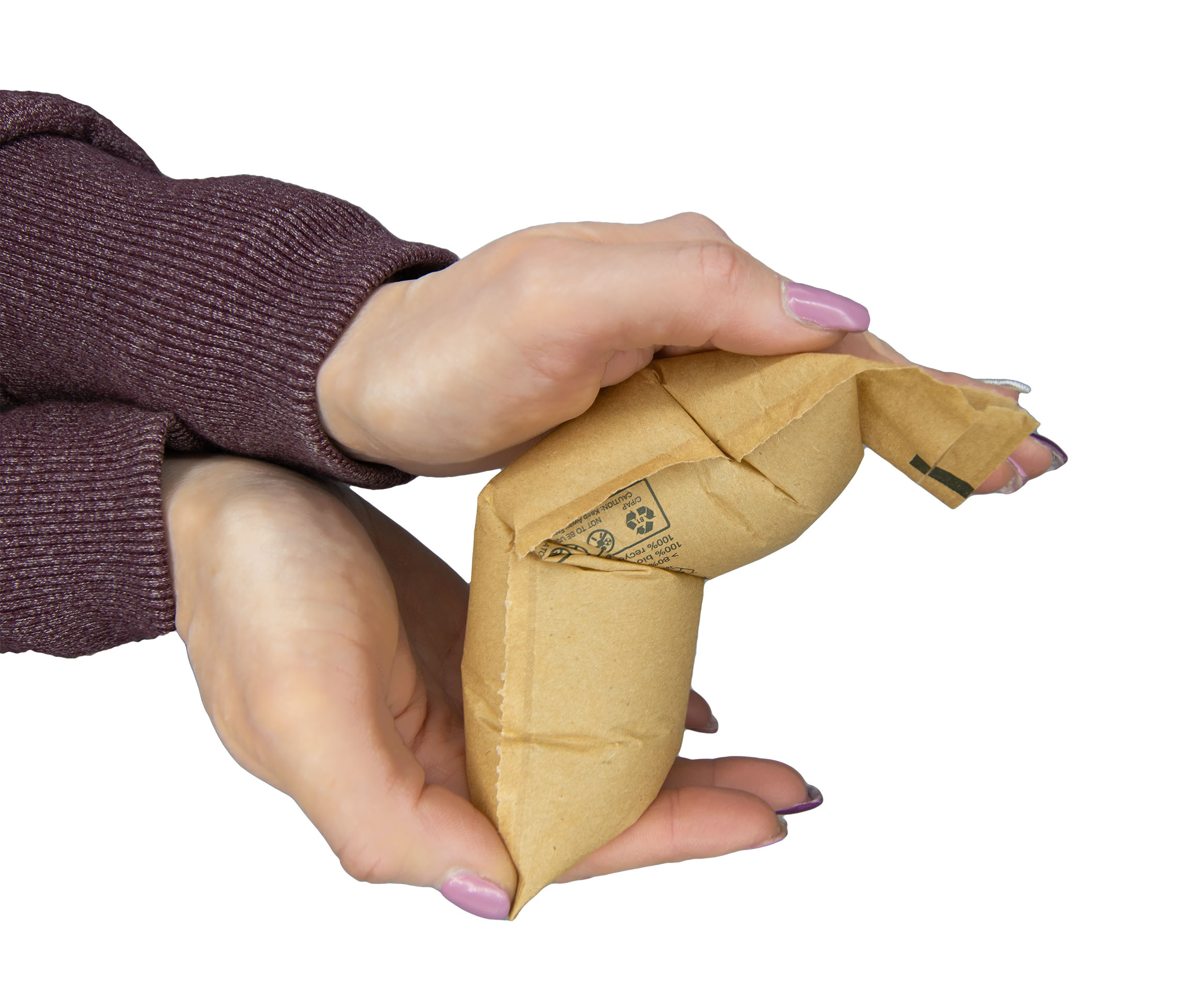 Luftkissen aus Papier mit Winkel