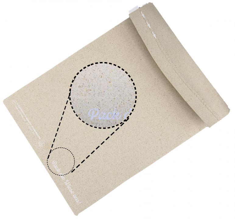 Graspapier-Retourentasche Nahansicht für Hin- und Rückversand geeignet