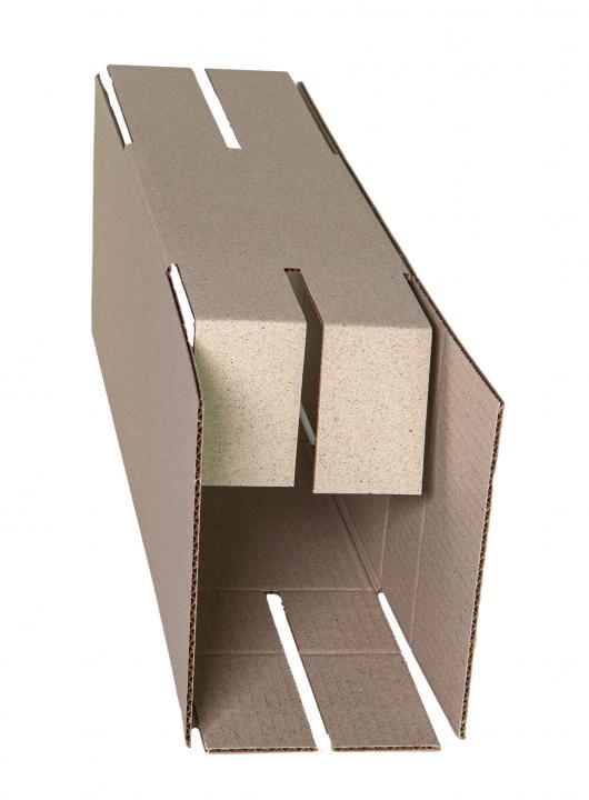 umweltfreundlicher Graskarton - geöffnete Ansicht