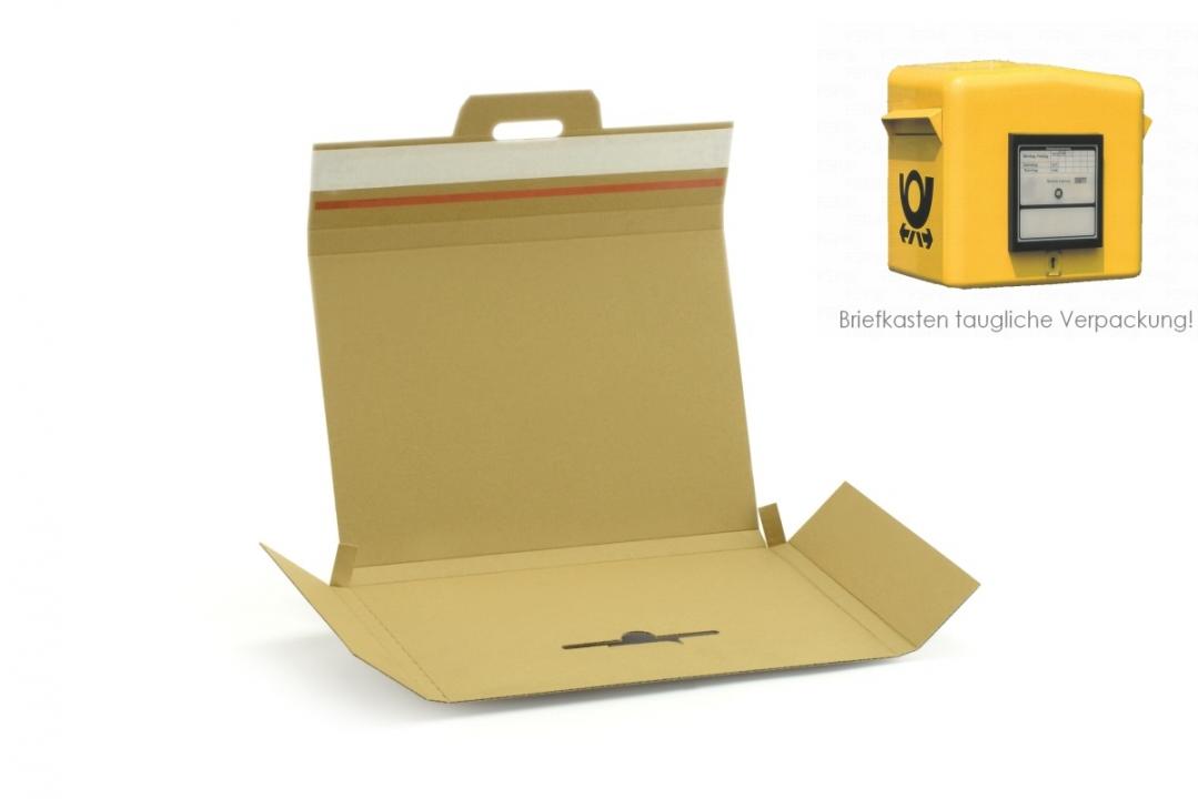 Großbriefkarton 305x215x14mm für Briefkasten Selbstkleband
