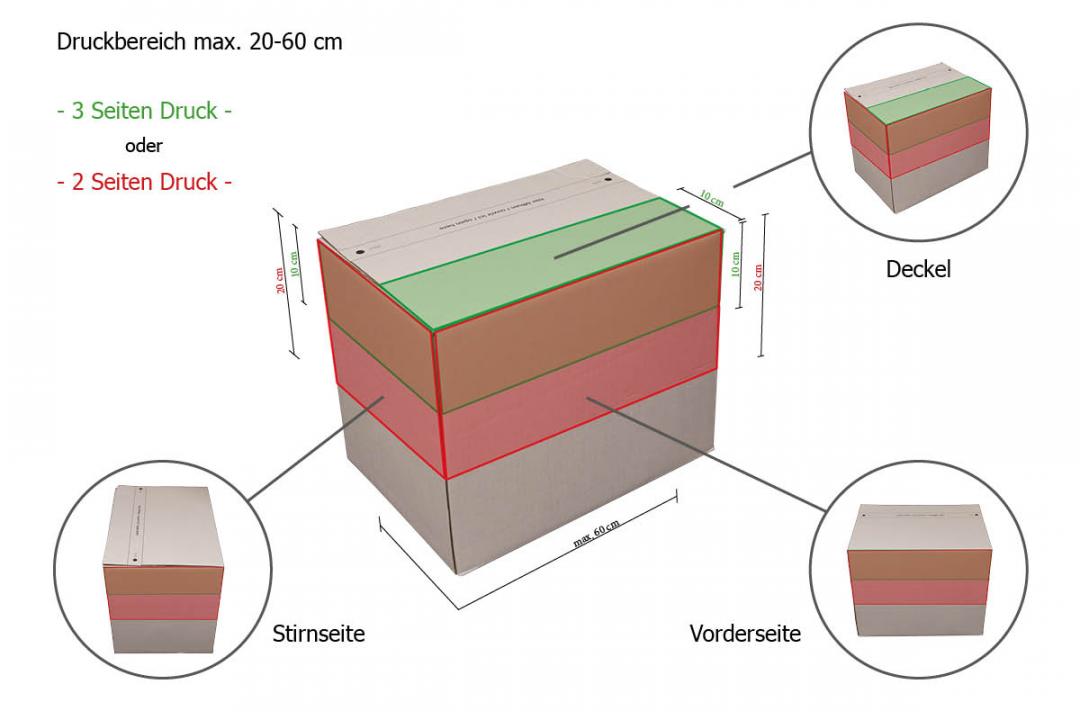 Druckfelder bedruckte Kartons mit Automatikboden