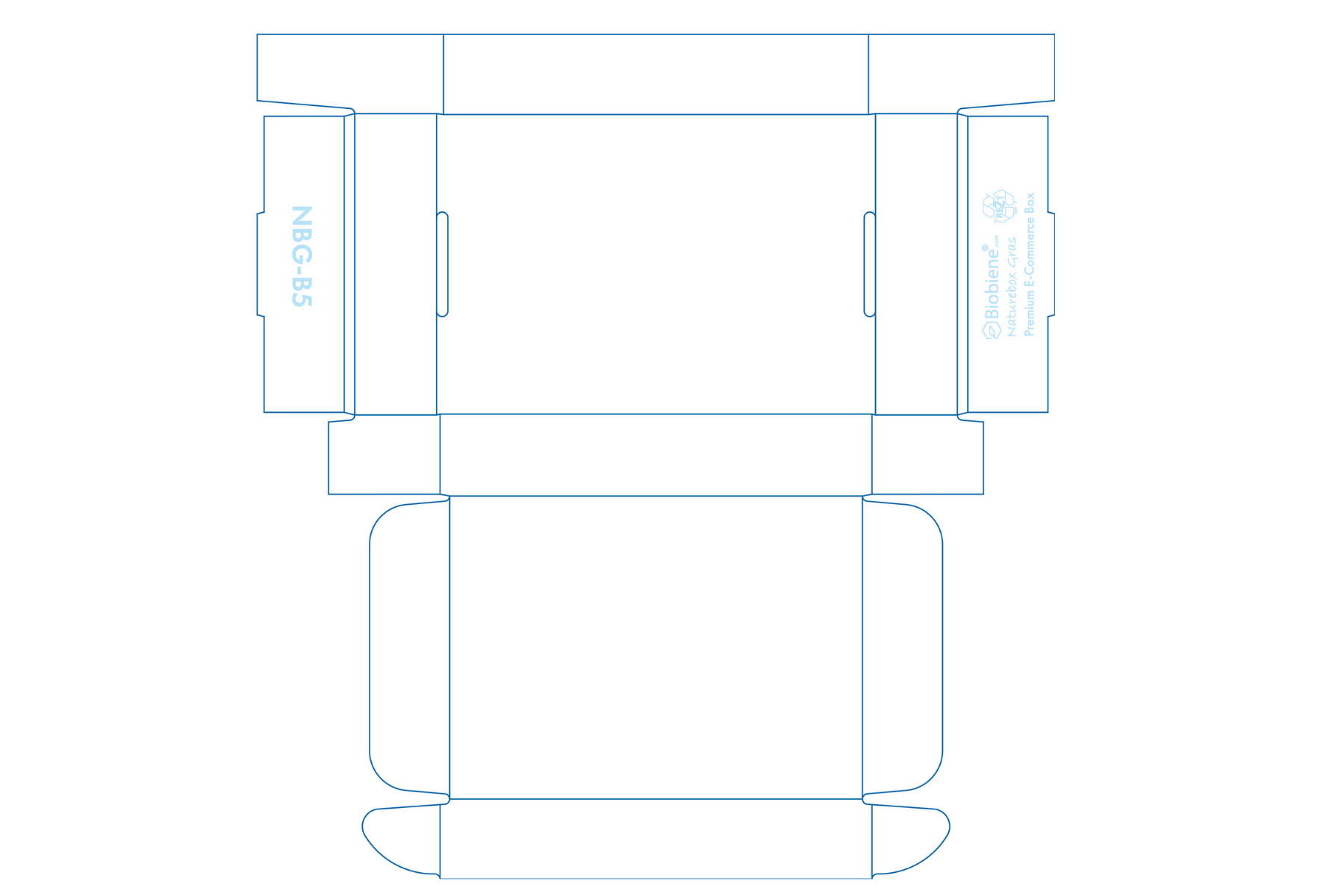 Stanzzeichnung Maxibriefkarton NBG-B5