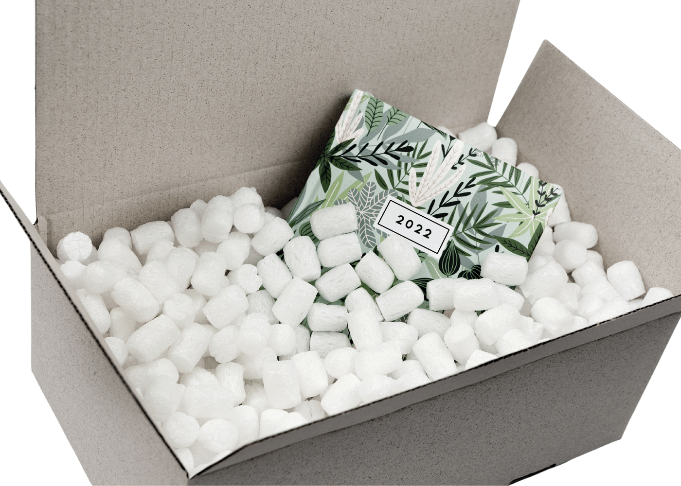 Verpackungsmaterial: Schneeweiße Verpackungschips aus Pflanzenstärke