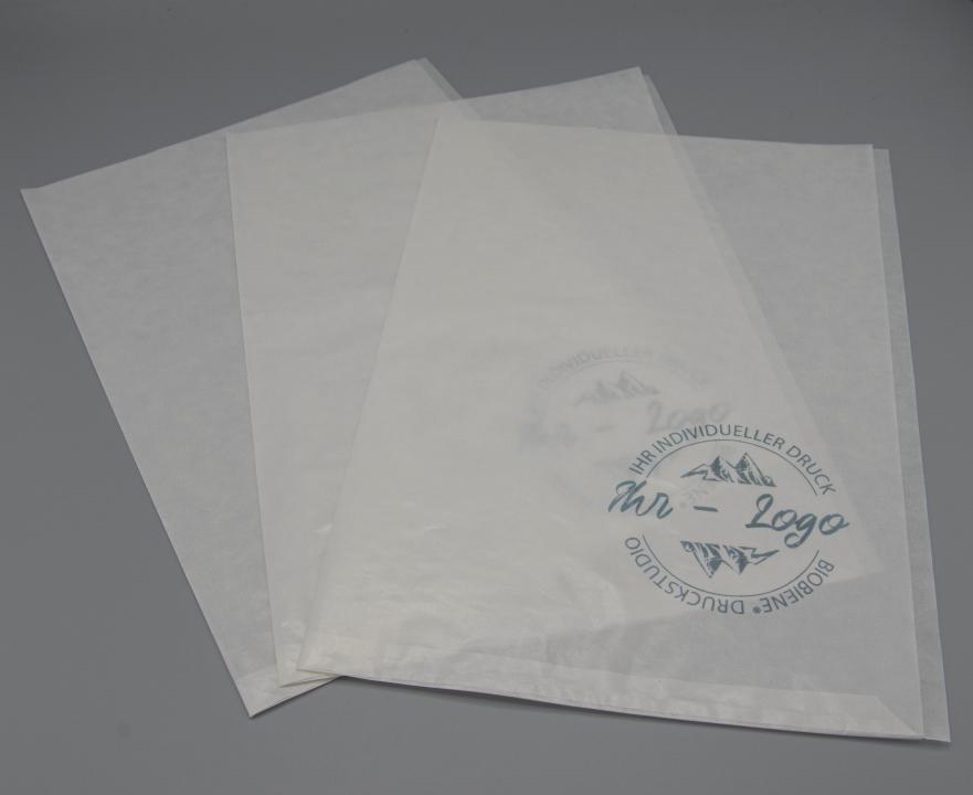 Pergamin Hüllen aus Umweltfreundlich Papier bedruckt mit Ihr Logo