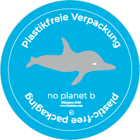 Etiketten Delfin - plastikfrei Verpacken! (500 Stück je Rolle) #no planet b - Weg vom Plastikmüll !