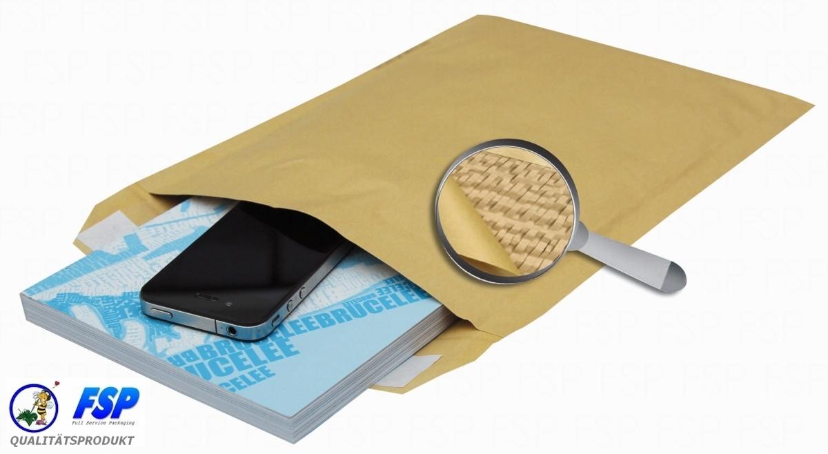  Braune Gr.2/B 115x215mm Papierpolstertaschen hk (100 Stück)