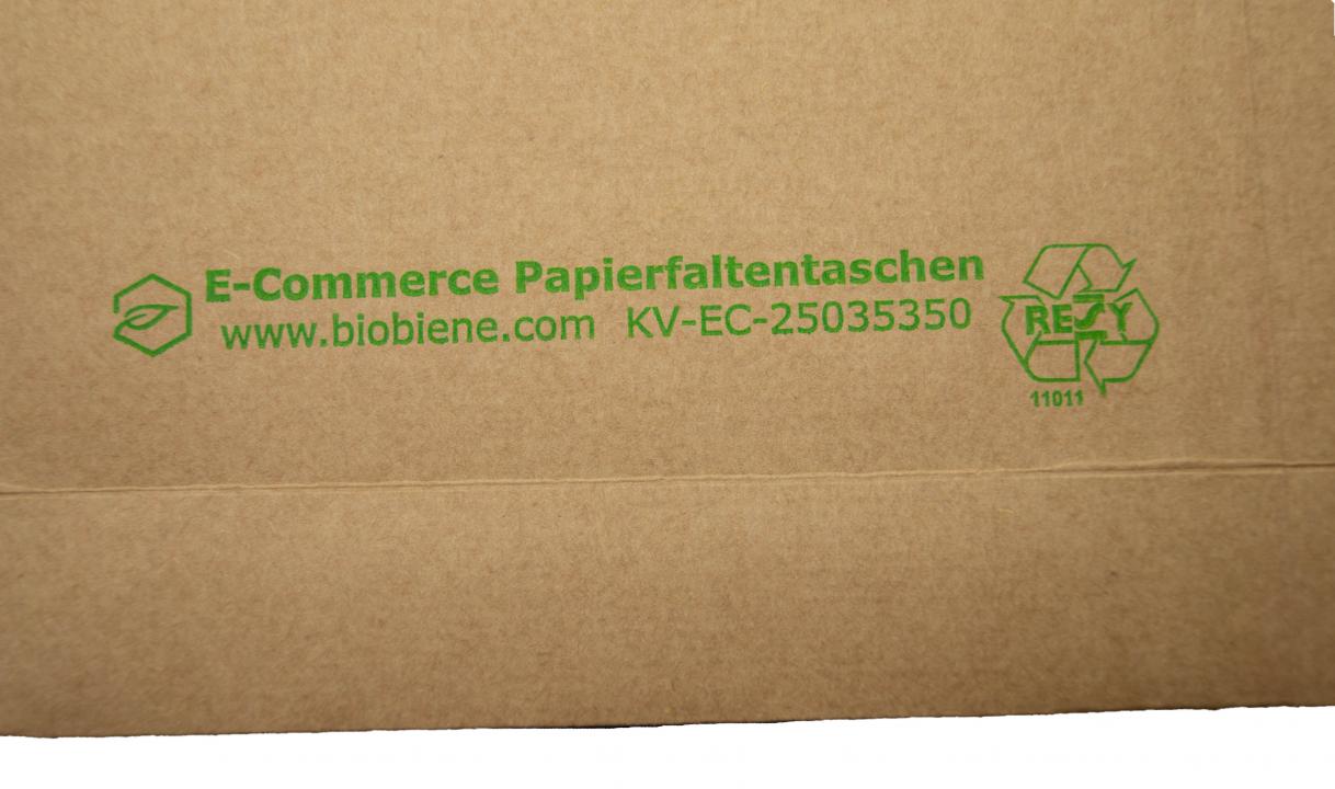 E-Commerce BIO Papierfaltentasche 250 x 353 x 50 mm (100 Stück)