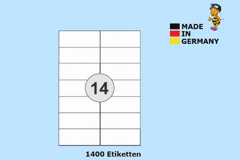 DIN A4 Druckeretiketten Label weiß