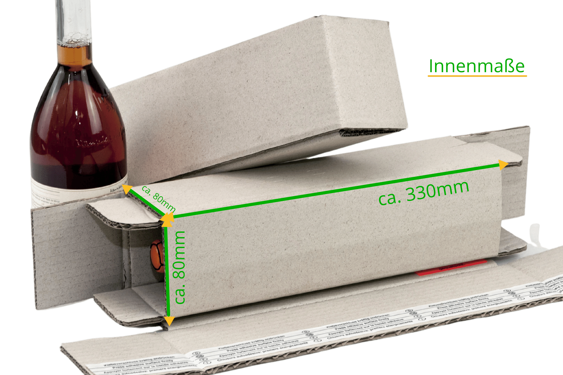 Abmessungen Flaschenverpackung Innen