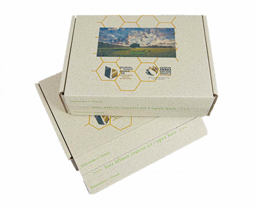 Kartons mit Ihrem Motiv: Naturebox® 318x232x90mm Graskarton E-Commerce