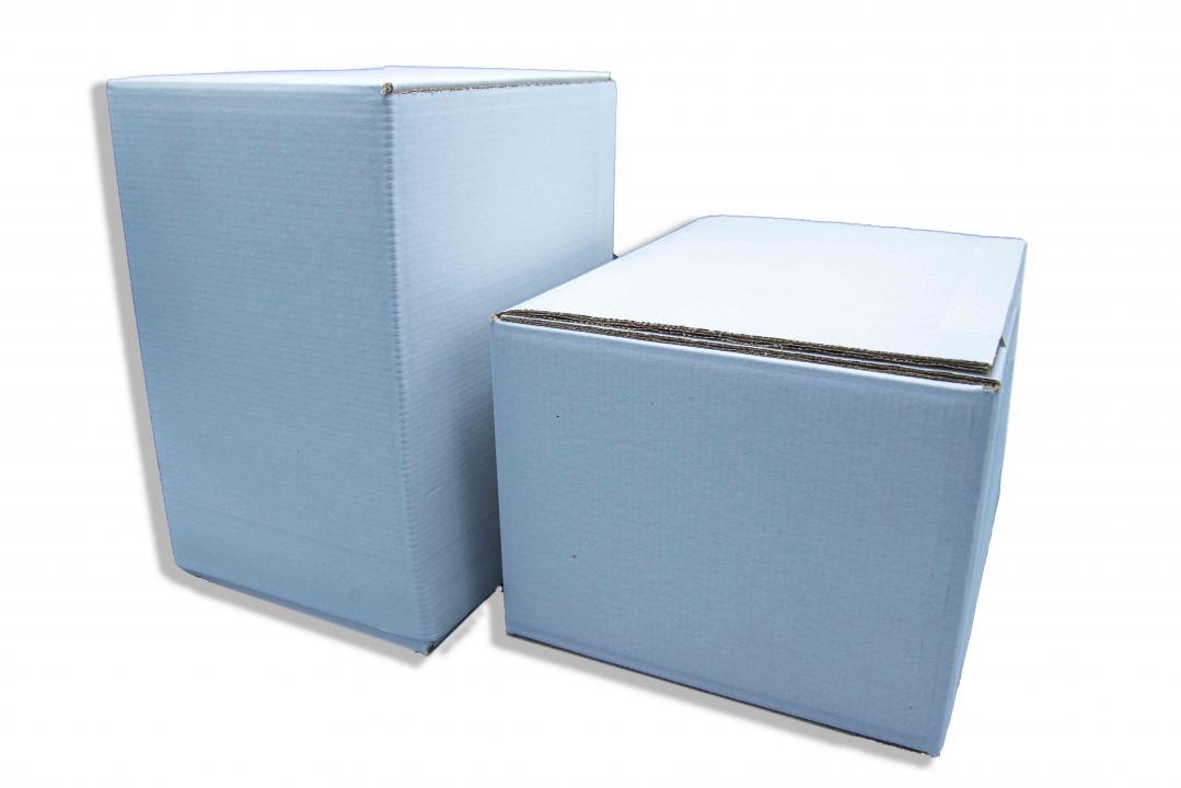 Fefco 0203 Öko-Wellpappe mit weißem Papierband verschlossen