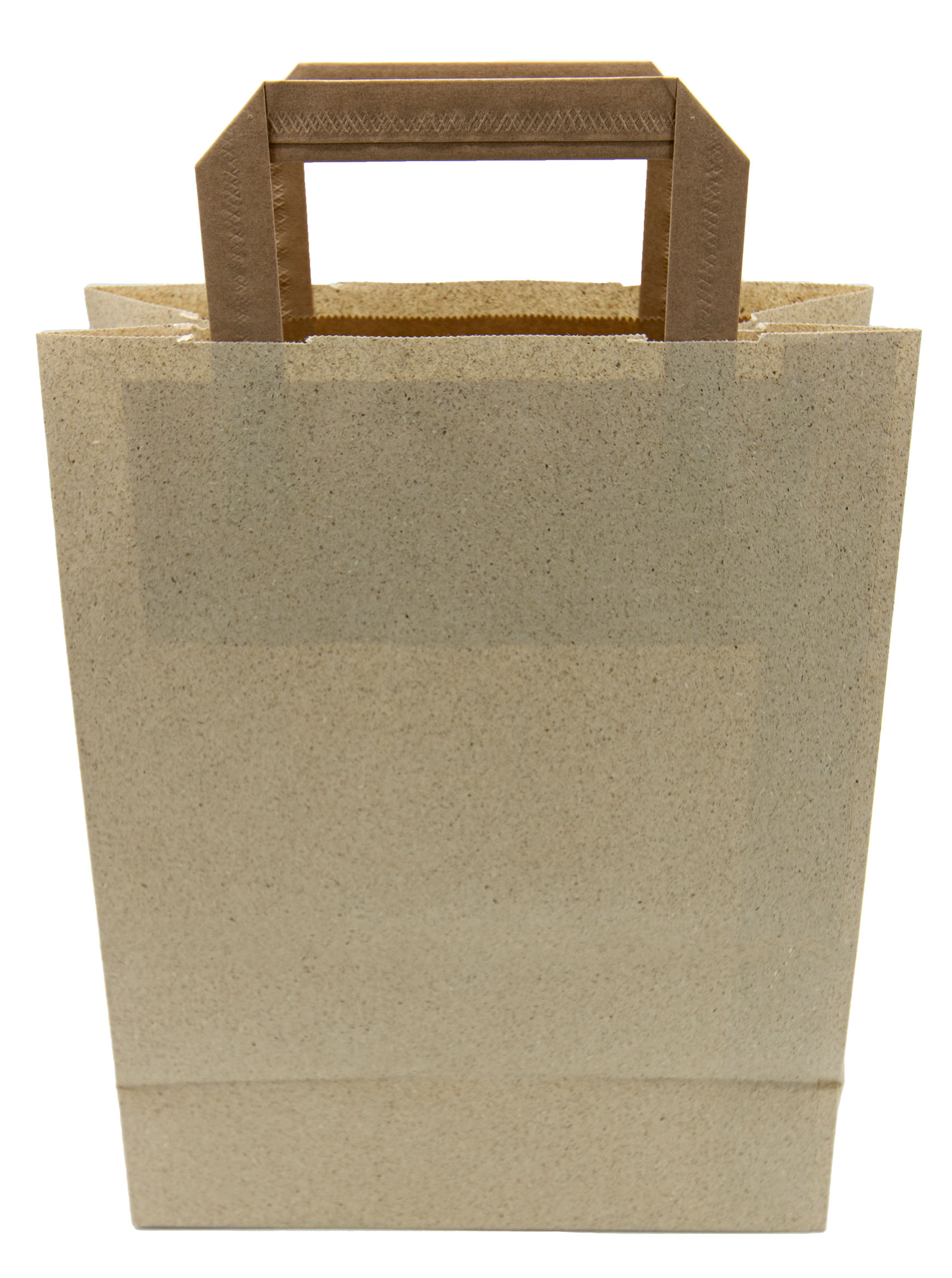 Graspapiertasche Flachhenkel aus Kraftpapier