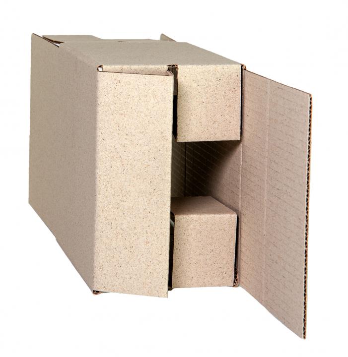 Naturebox® Klappenstegkarton mit Gefache im Boden
