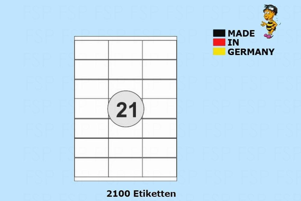DIN A4 Druckeretiketten Label weiß