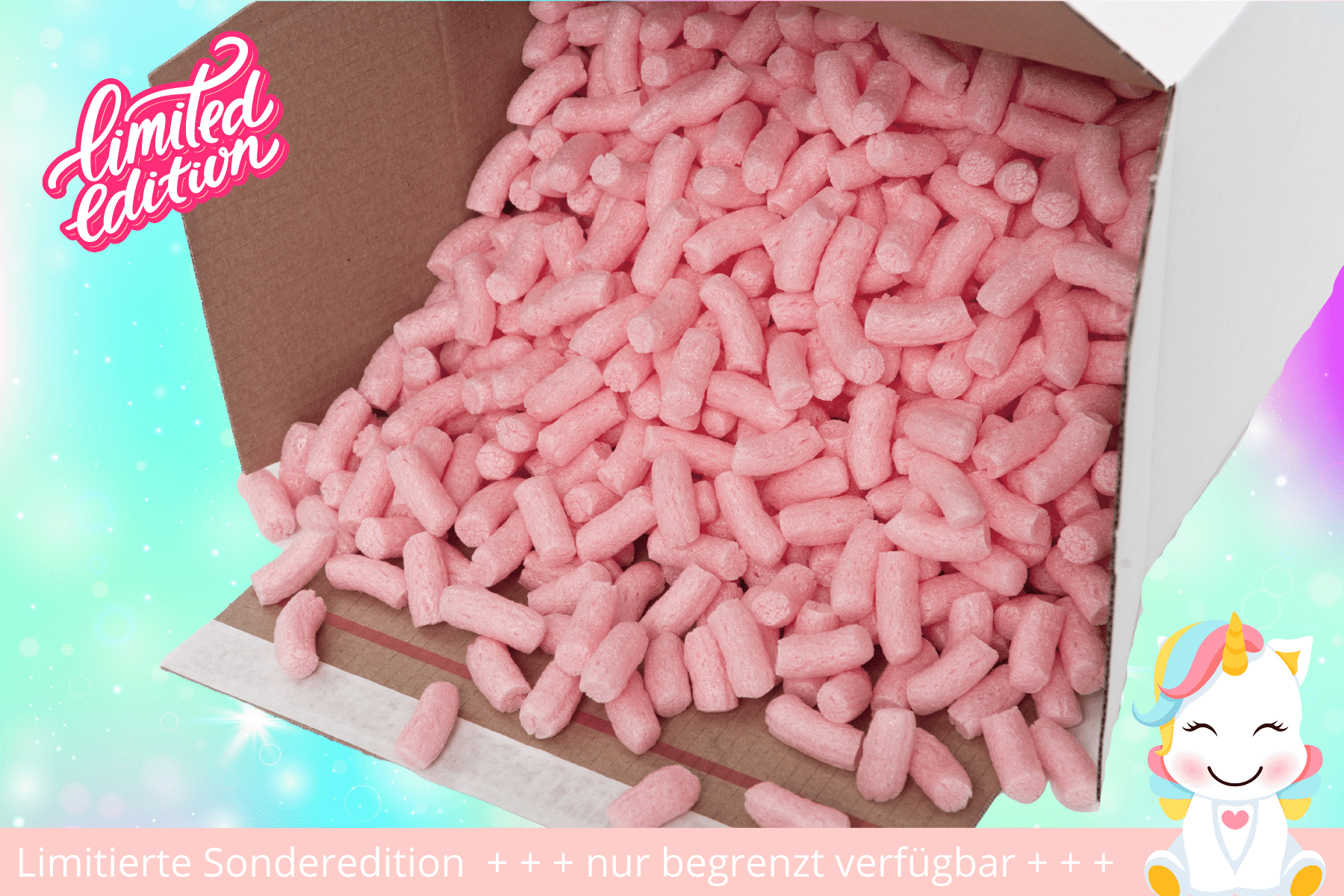 Verpackungschips Rosa Einhorn