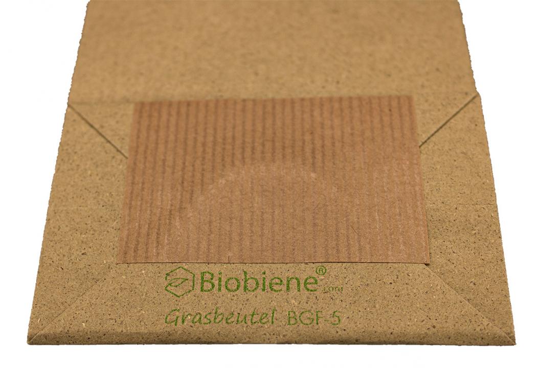 Blockbodenbeutel Unterseite mit Branding