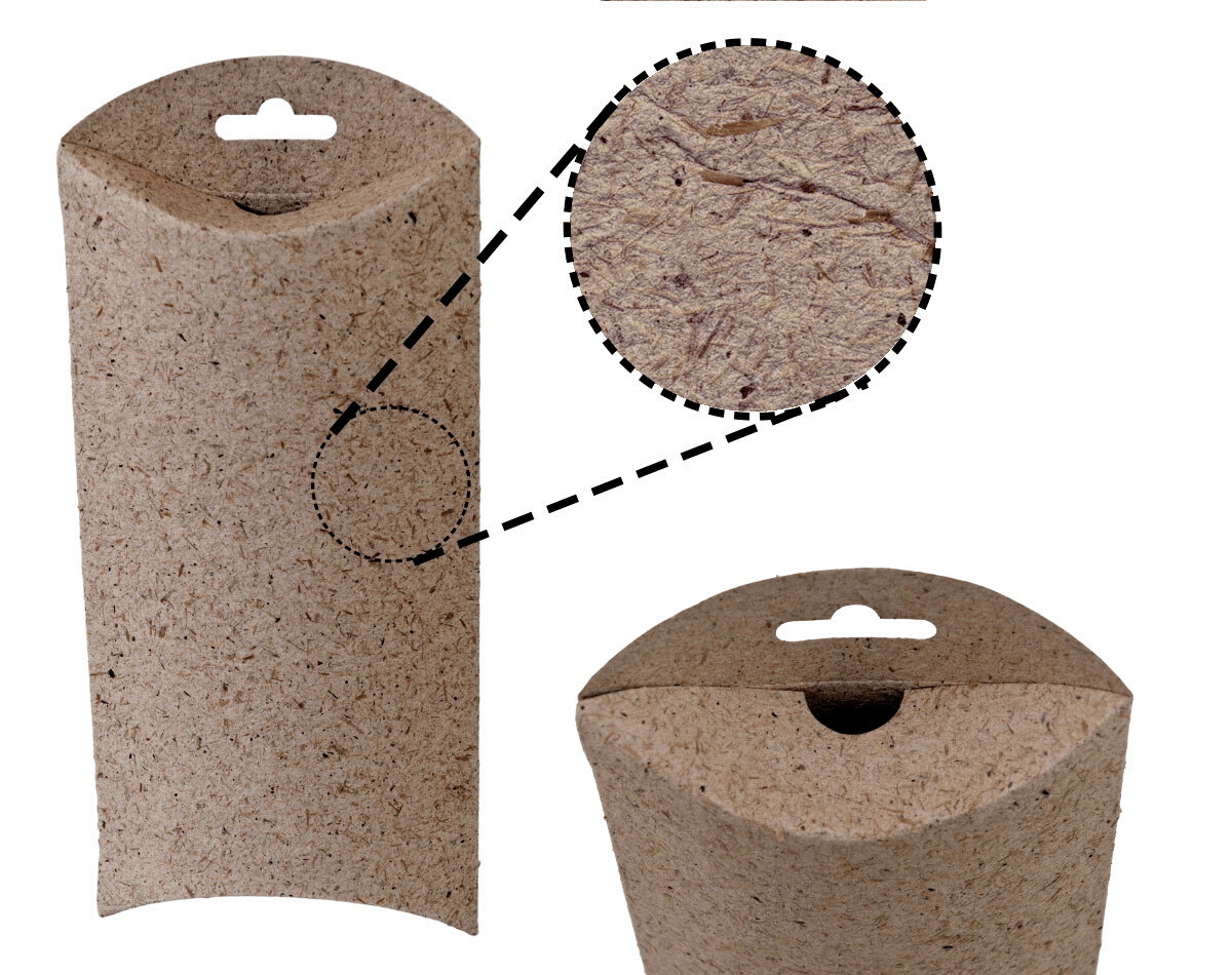 Kissenschachteln mit Pflanzenfaserstruktur