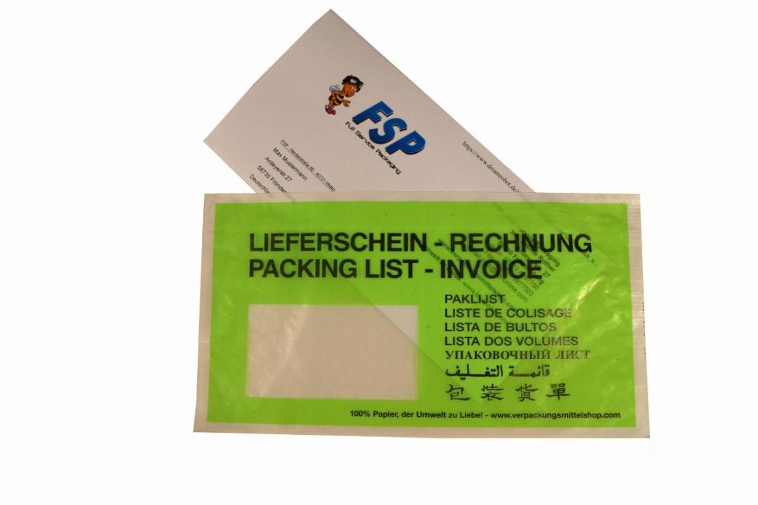 Rwechnungstaschen grün DIN Lang