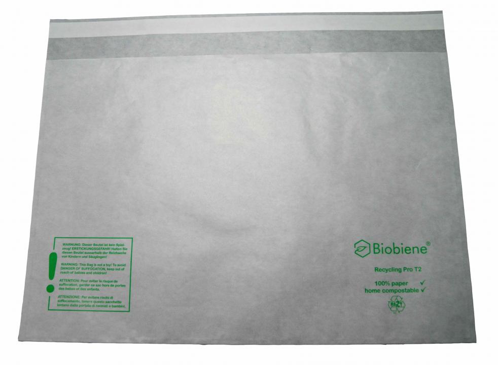 Umschlag für Textilien aus 100% Papier