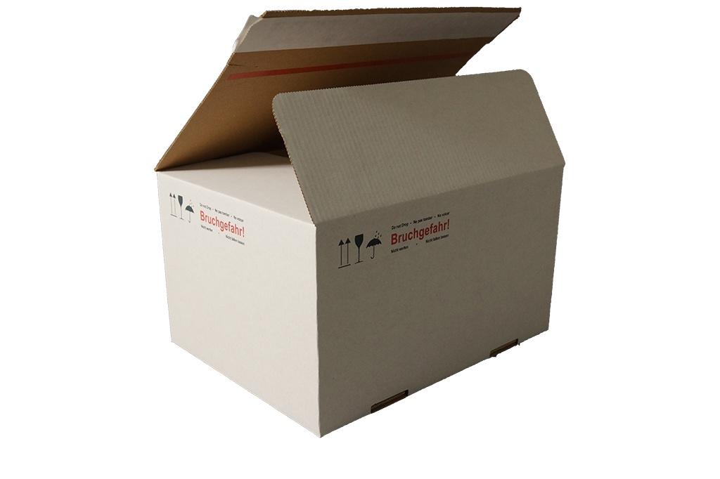 Bedruckter Karton "Vorsicht Bruchgefahr"