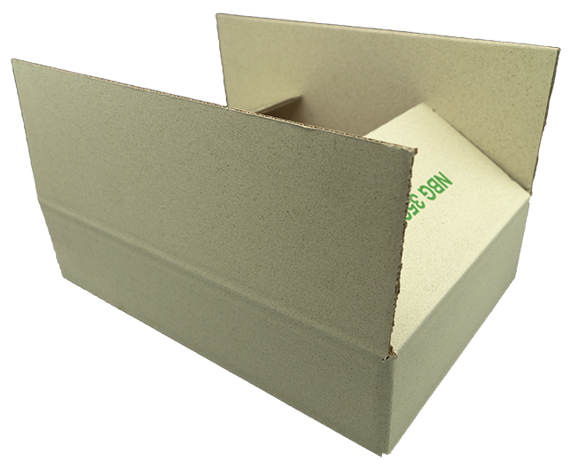 Verpackungsmaterial aus Graspapier: Doppelwelliger DHL-Kartons S