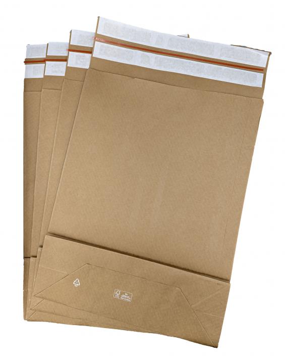 Courriertasche Faltentasche aus Papier für Hin & Rücksendung