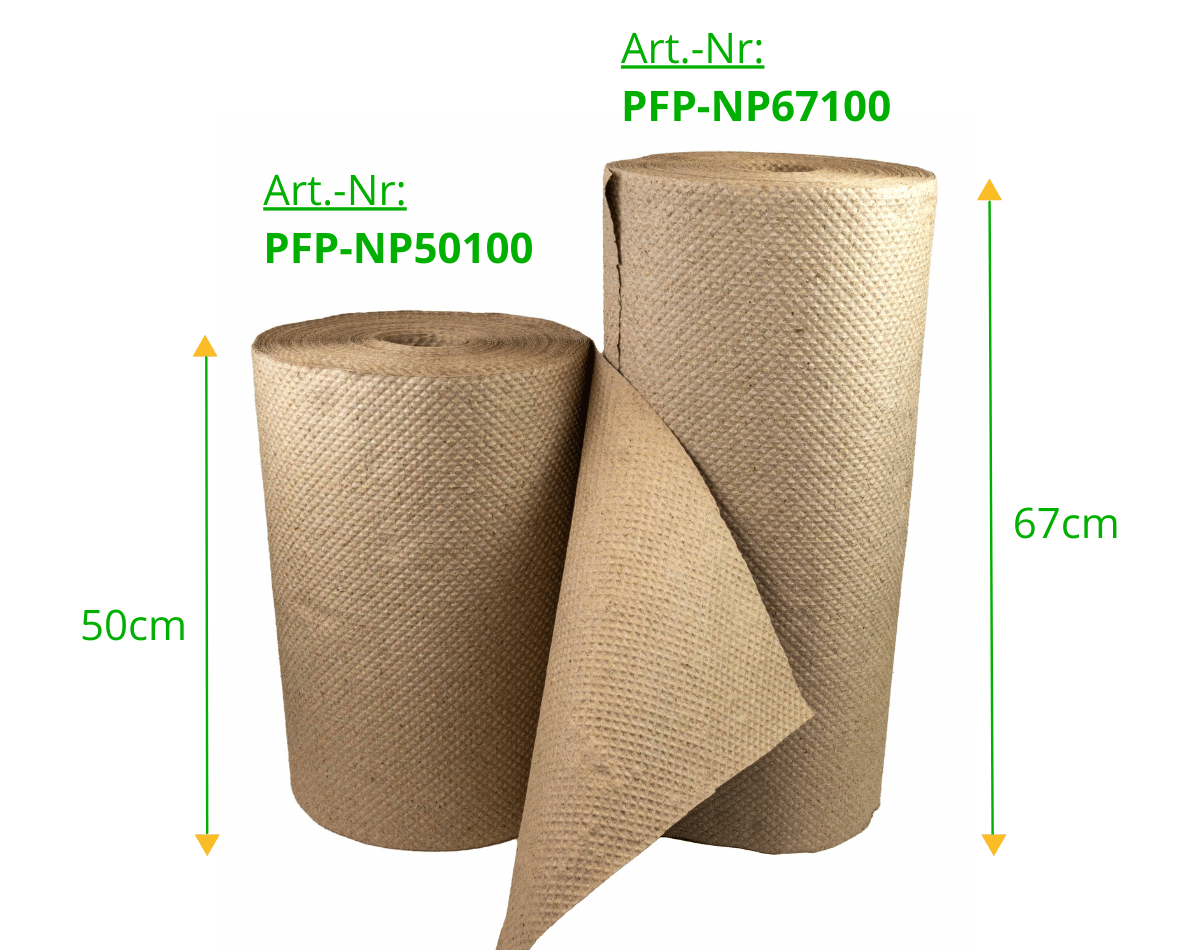 Noppenpapier Verpackungsmaterial aus rein nachwachsenden Rohstoffen