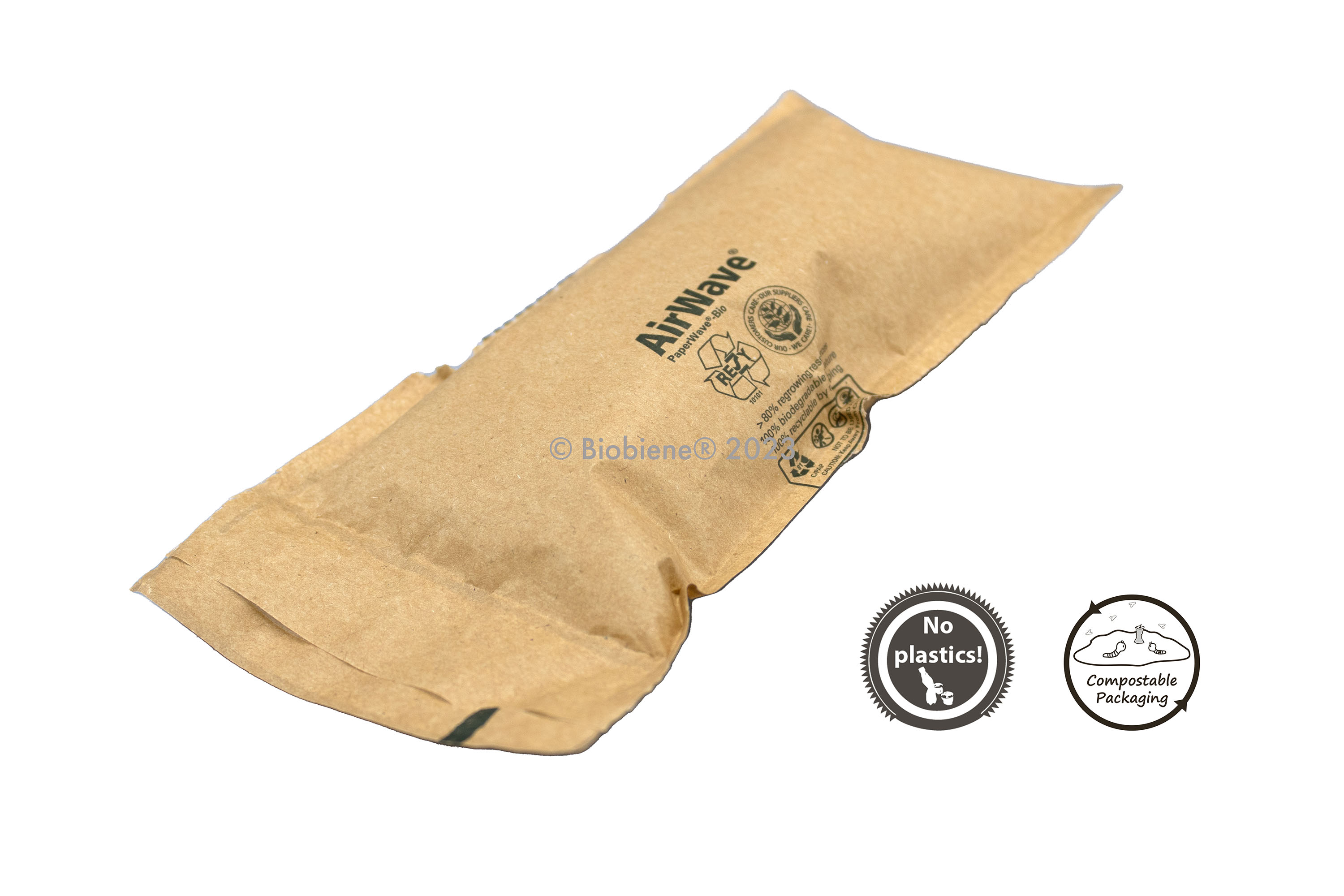 Einzelnes Luftpolsterkissen aus Papier