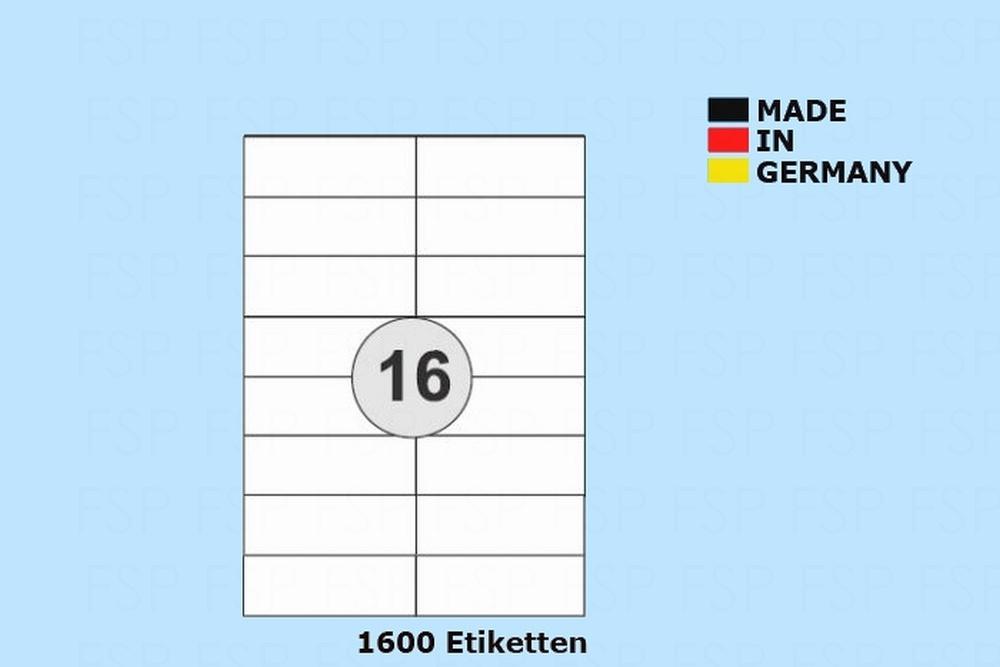 DIN A4 Druckeretiketten Label weiß