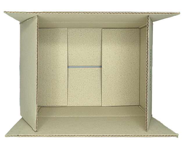 Neues Verpackungsmaterial: Doppelwellige Kartons aus Grasfaser 