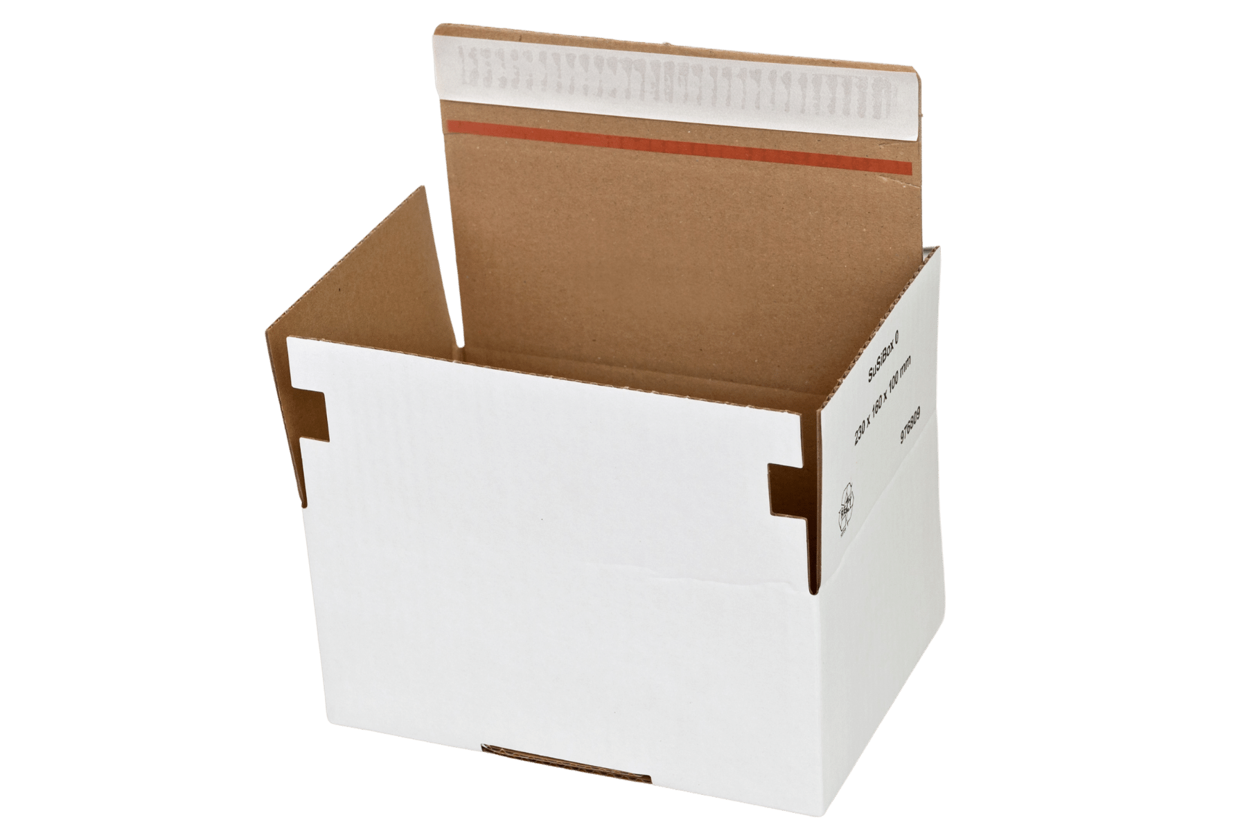 weißer Karton im Päckchenformat