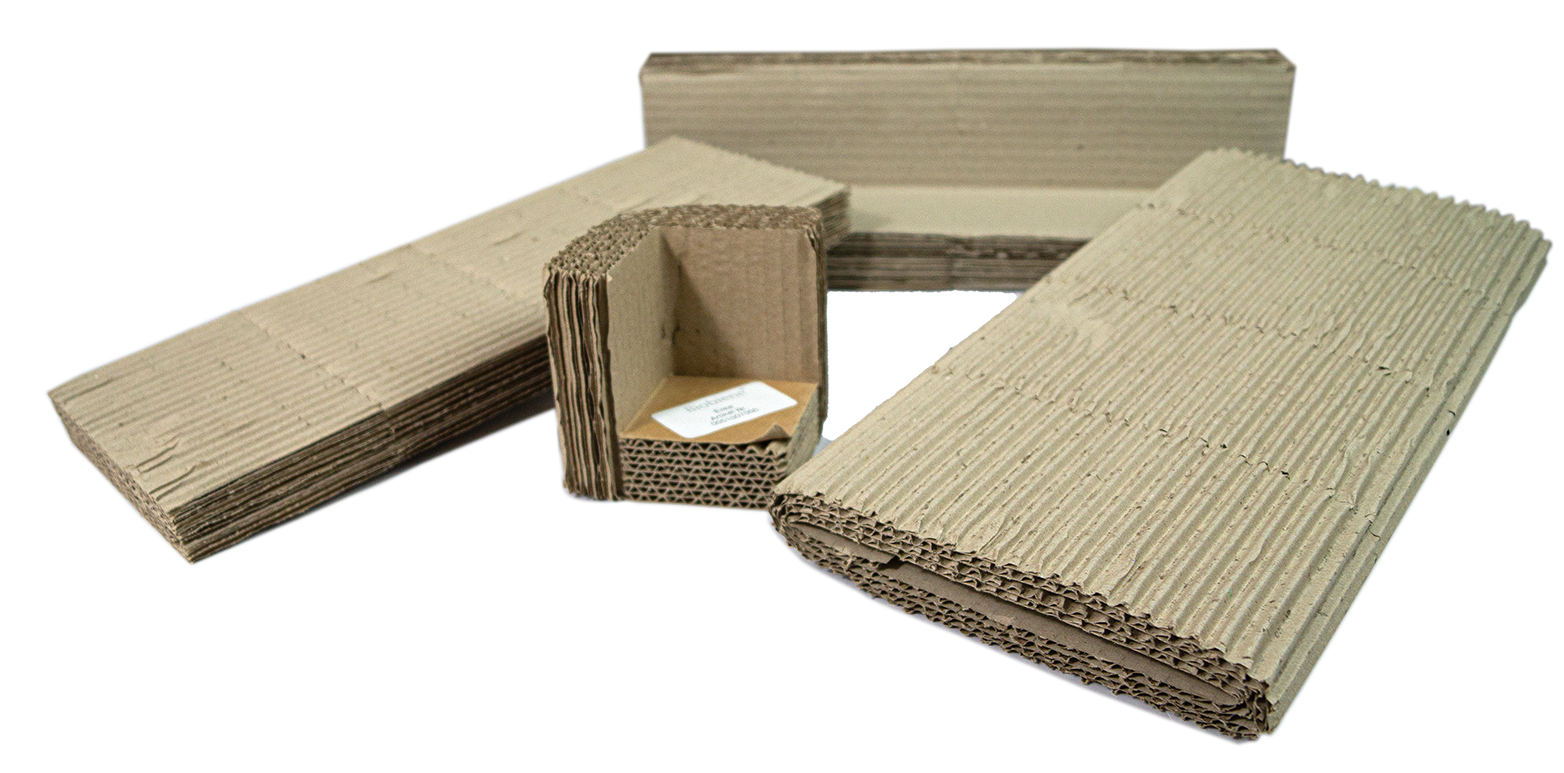 Wellpolster Ecke mit anderen Formen aus Wellpappe