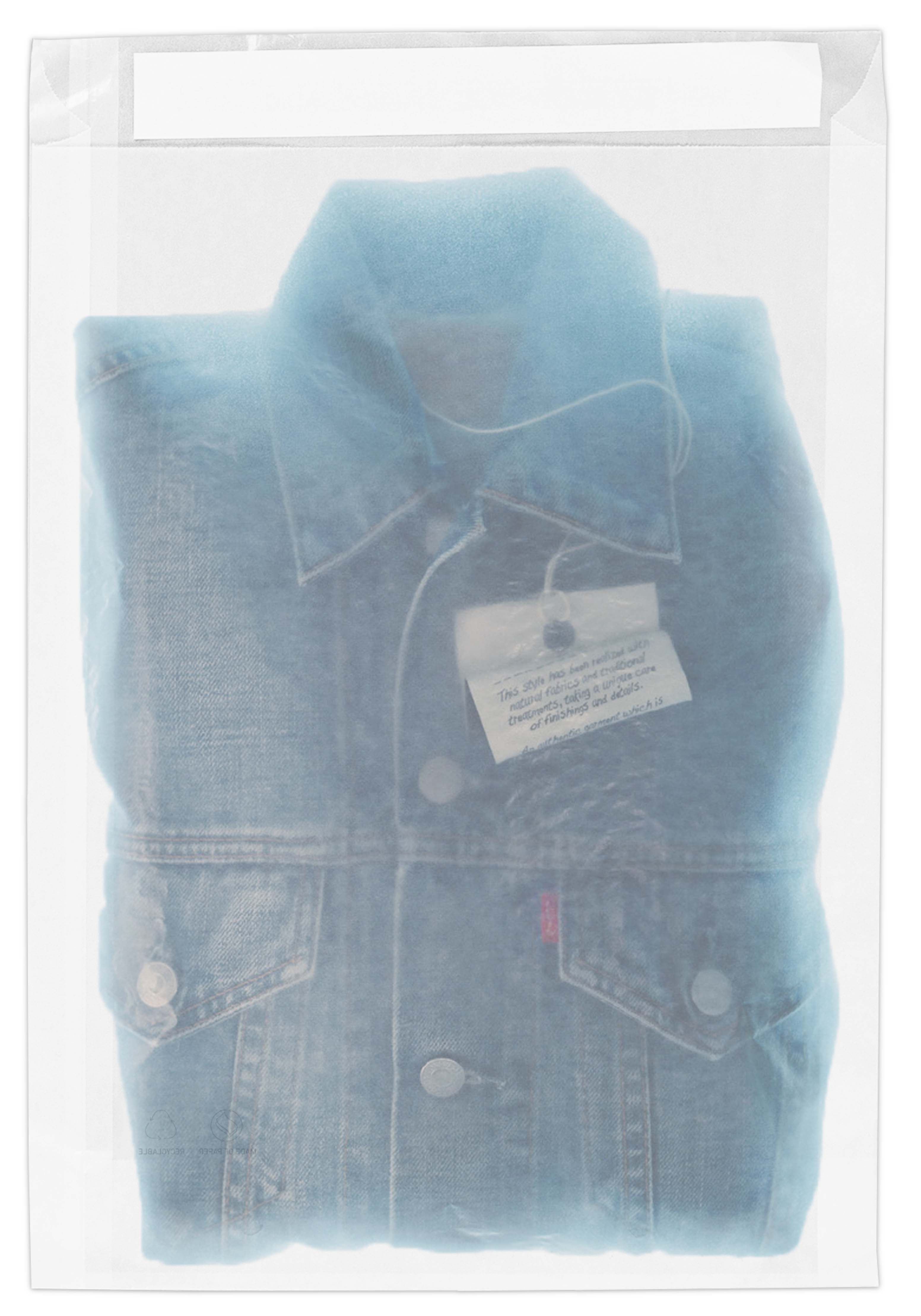 Polybeutel aus Papier für große Textilien