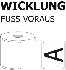 Wicklung der plastikfrei-Etiketten
