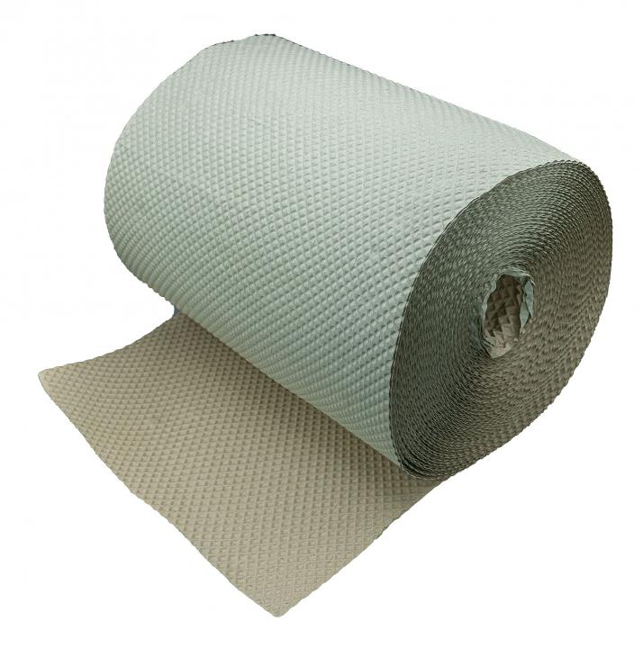 Umweltfreundliches Verpckungsmaterial: Noppenpapier aus Graspapier hergestellt