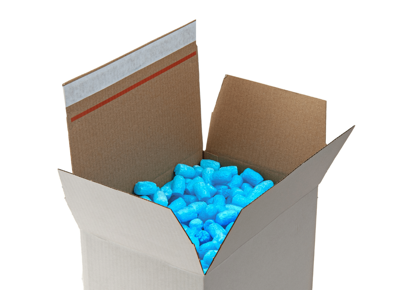 Verpackungschips Verpackungsmaterial Farbe Hellblau