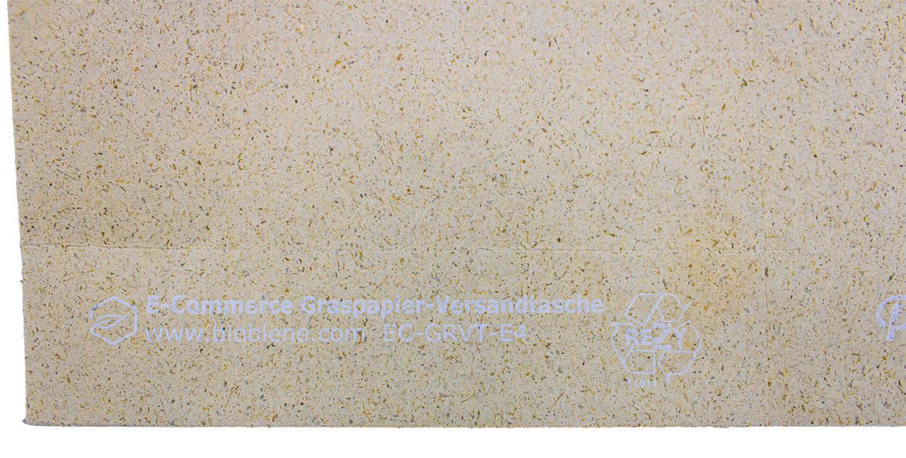 Biobiene® umweltfreundliche E-Commerce Versandtasche; die Nahansicht Bezeichnung!