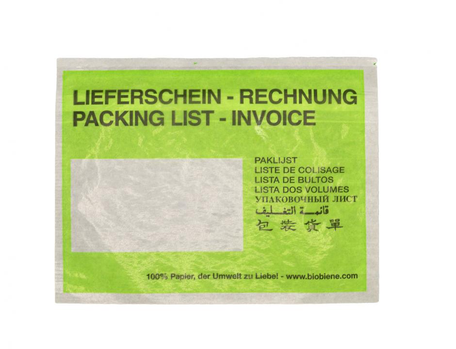 Lieferscheintasche Grün