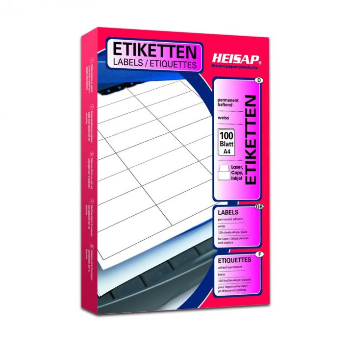 DIN A4 Druckeretiketten Label (1 Pckg. á 100 Blatt)