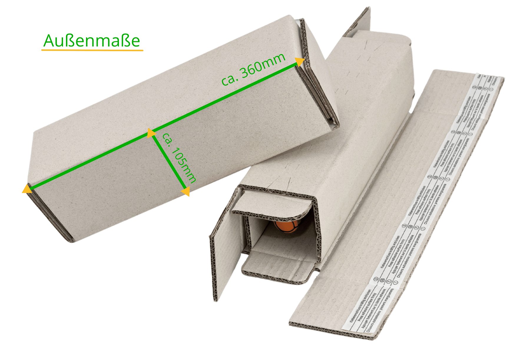 Abmessung Flaschenverpackung Außen