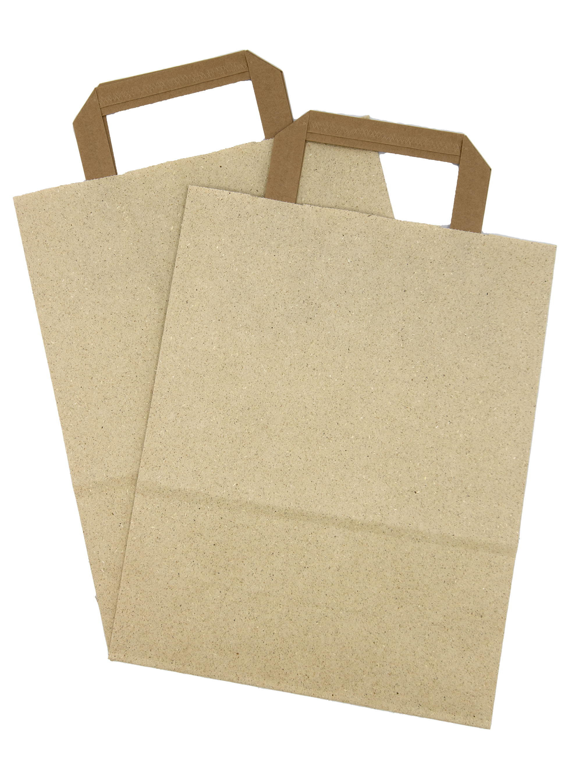 Graspapiertragetaschen mit Flachhenkel