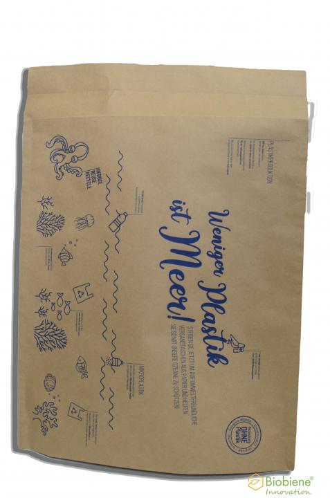 E-Commerce Papierfaltentasche Safebag "Meer" 405x408 + 80 mm