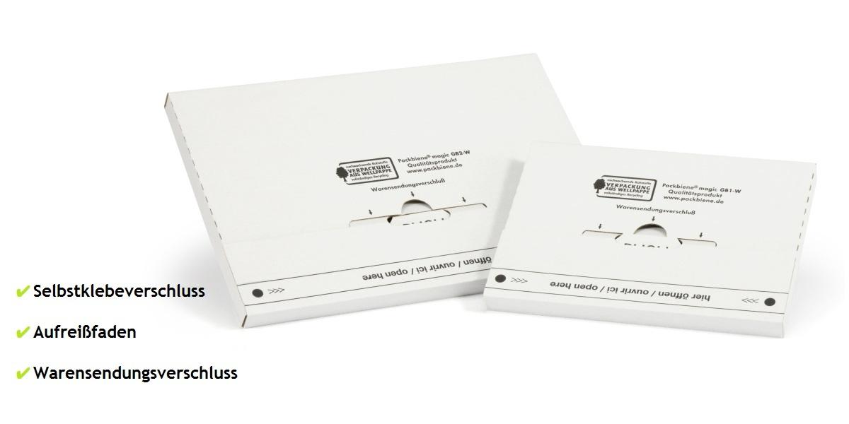 DIN A5 Großbriefkartons GB1W Selbstklebend und Aufreissfaden