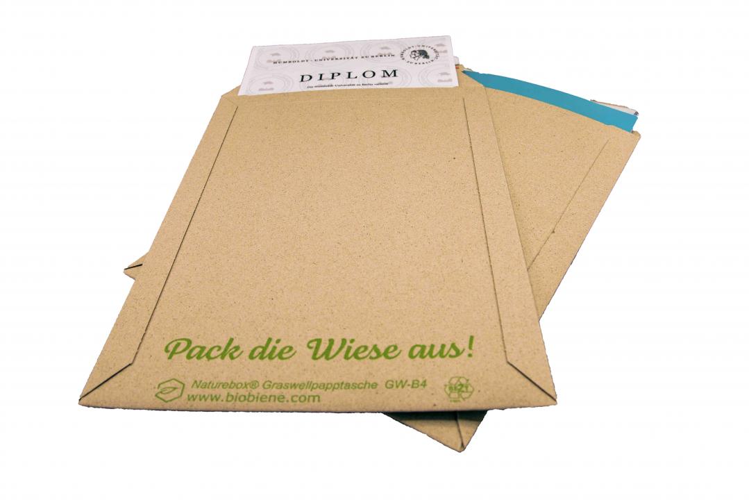 Graswellpapptasche GW-B4 Vorderseite