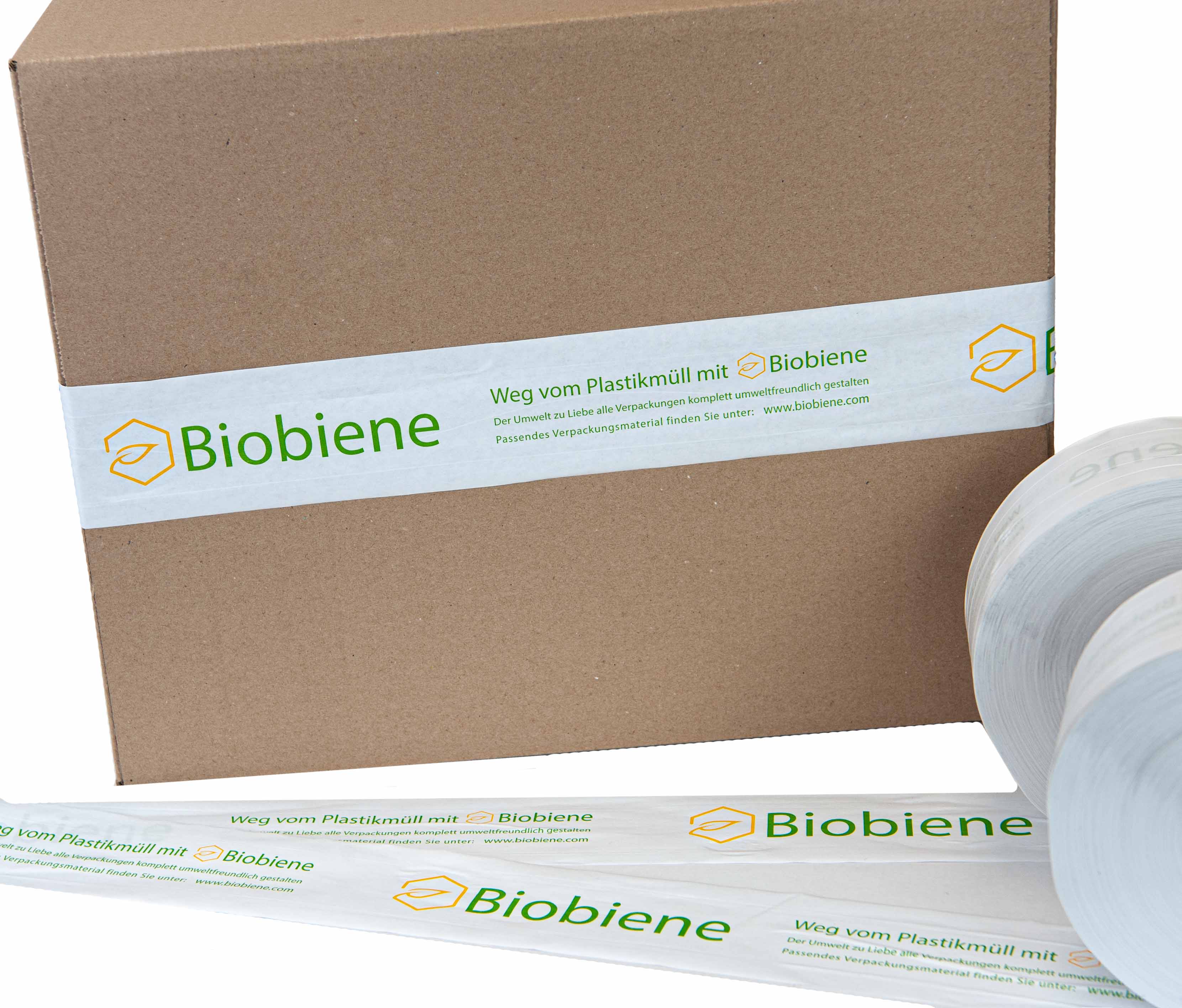 Nachhaltige Nassklebeband aus Papier Weiß 60 mm 