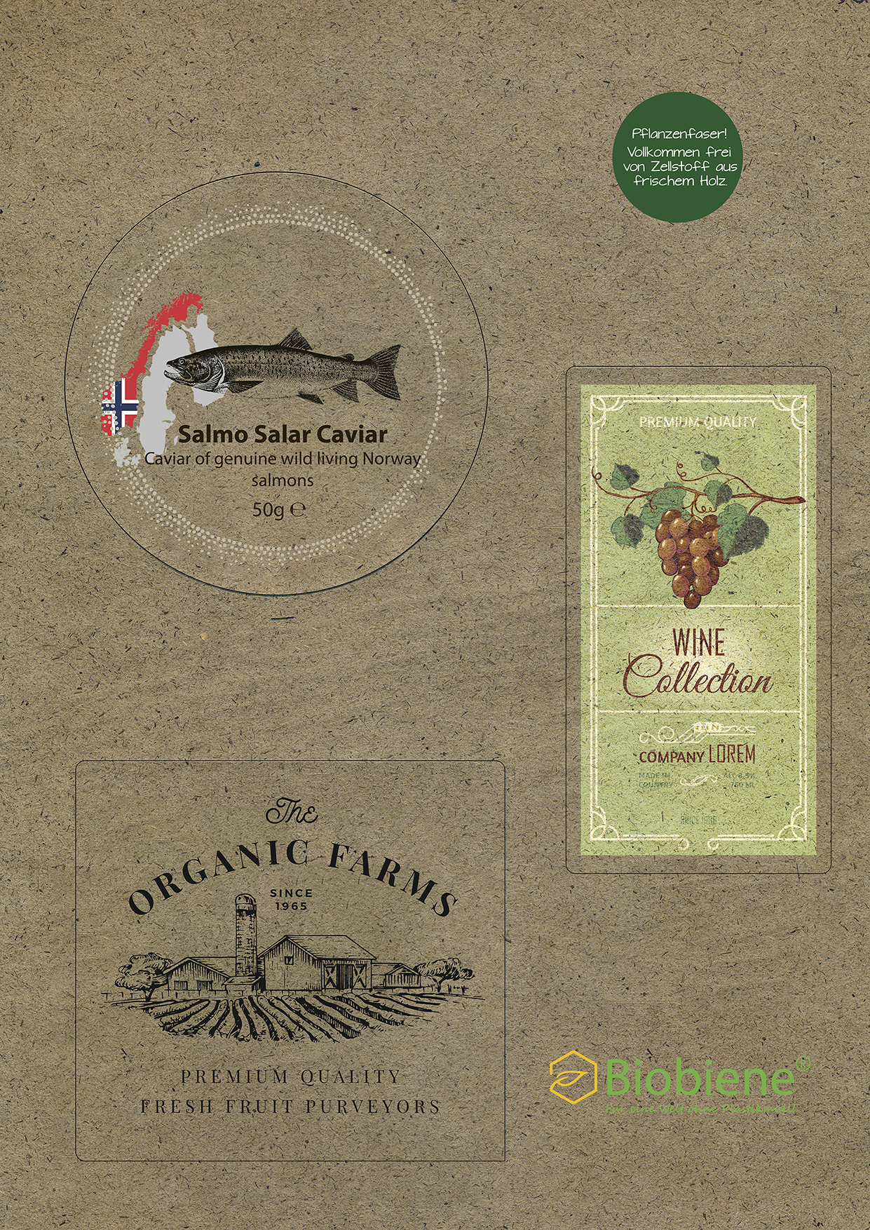 Bedruckte Silphie-Etiketten - nachhaltig und umweltfreundlich