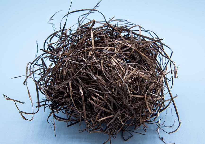 nachhaltige Holzwolle Polstermaterial Braun